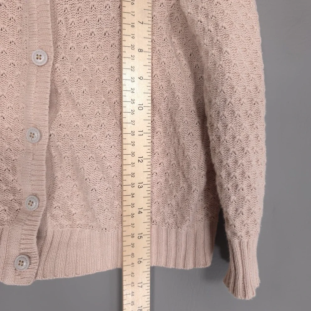 YE MAK Cardigan Sweater Girls Size 6/8 Pink‎ Cotton Button Knit Cute MK3514KID